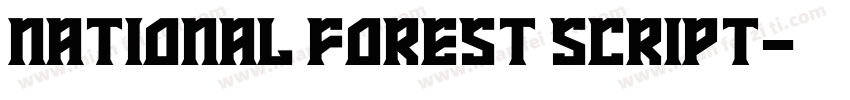 National Forest Script字体转换